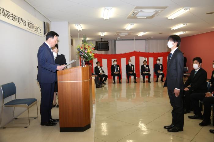 愛知県職業能力開発協会会長賞　　　　　牧原　大斗さん　（武田機工㈱）